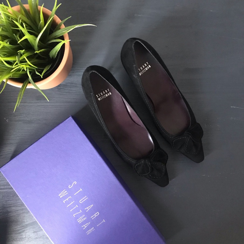 Stuart Weitzman Black Suede Heel